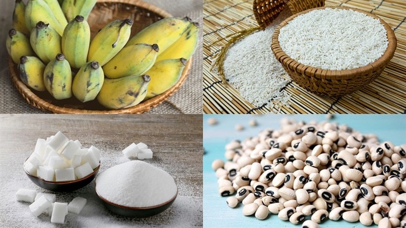 Nguyên liệu làm bánh dừa Bến Tre